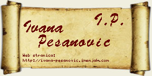 Ivana Pešanović vizit kartica